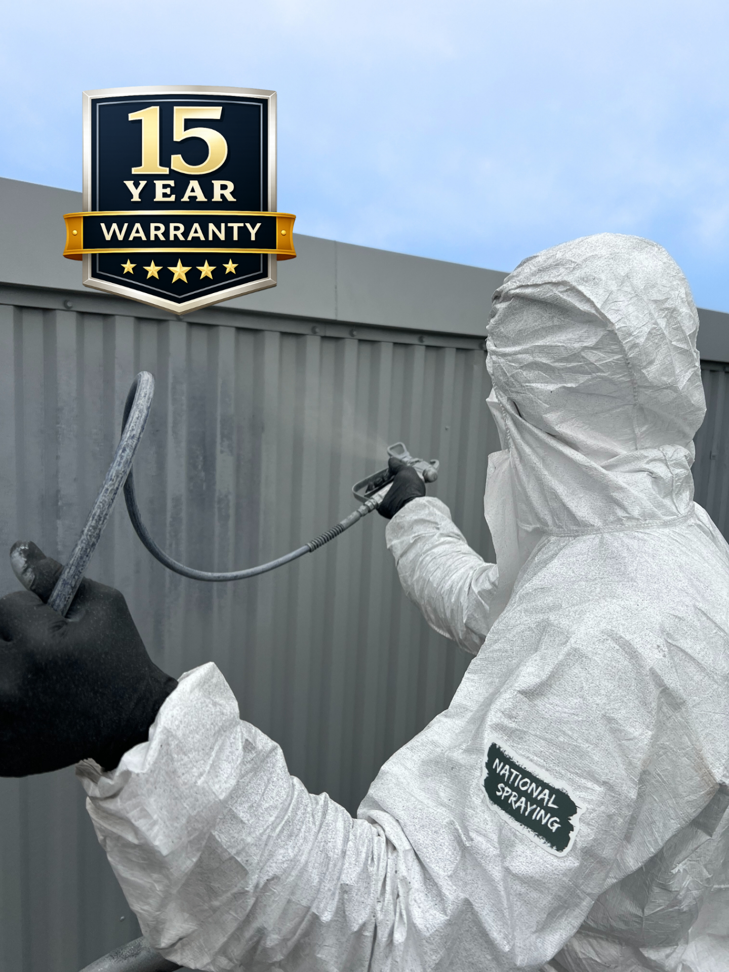 Spraying Cladding Commercial Spraying UK | 15 Year Warranty | Save 80% vs Replacement